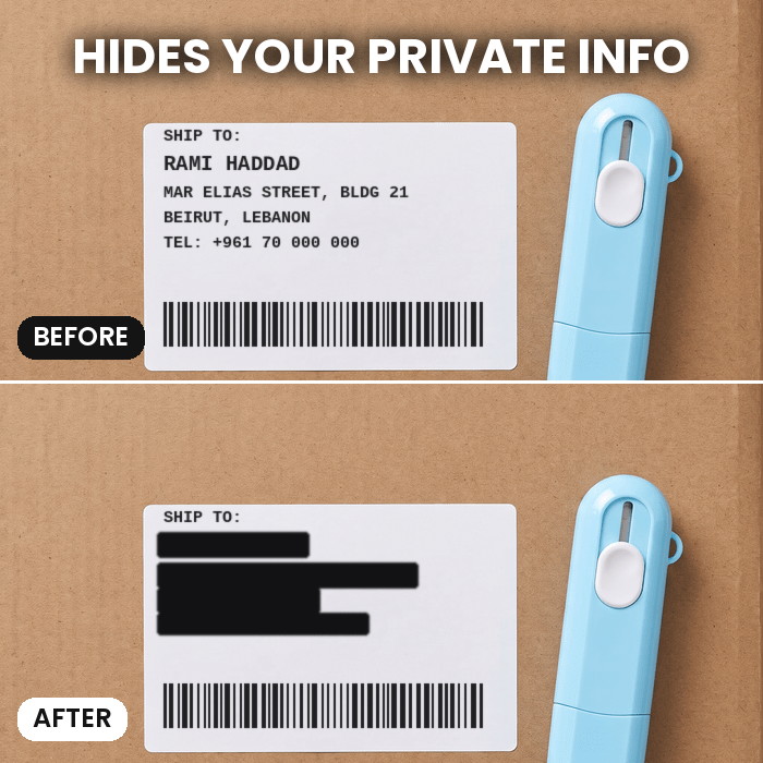 2-in-1 Label Eraser & Box Cutter