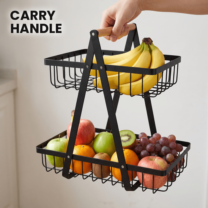 2-Tier Metal Fruit Basket