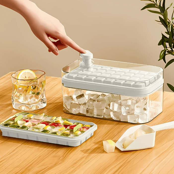 Smart Ice Cube Maker | 64 Cubes + Scoop