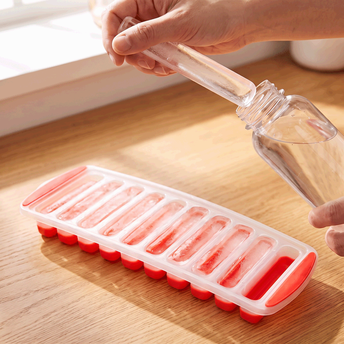 Bottle Ice Stick Tray in red
