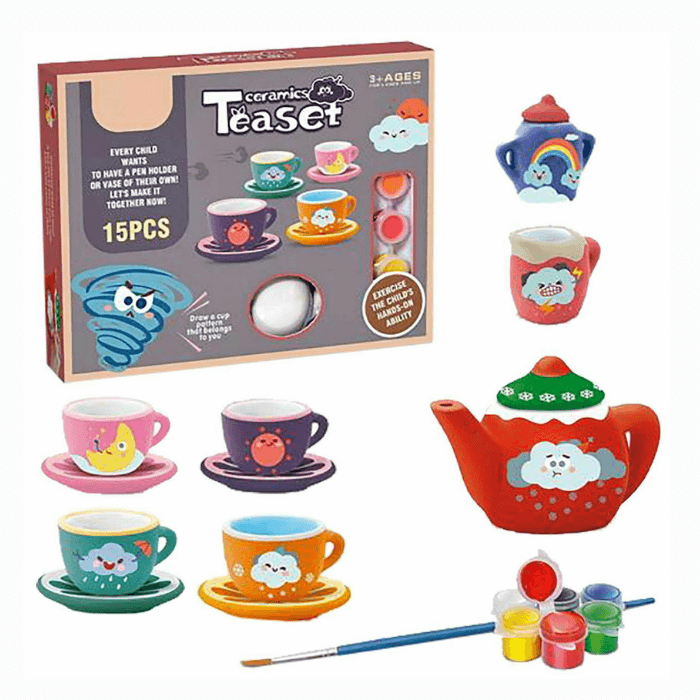 Tea Set Painting | Tiny Ceramics