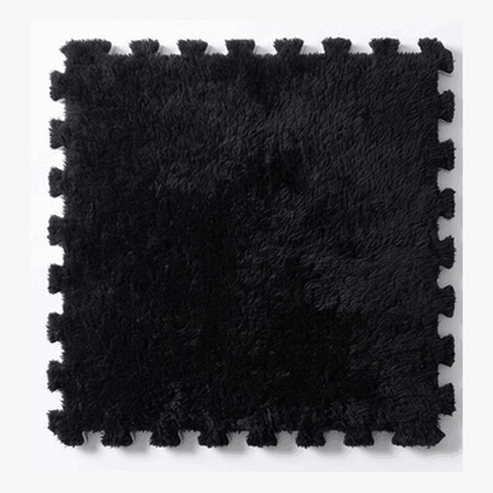Plush Foam Floor Tiles in black