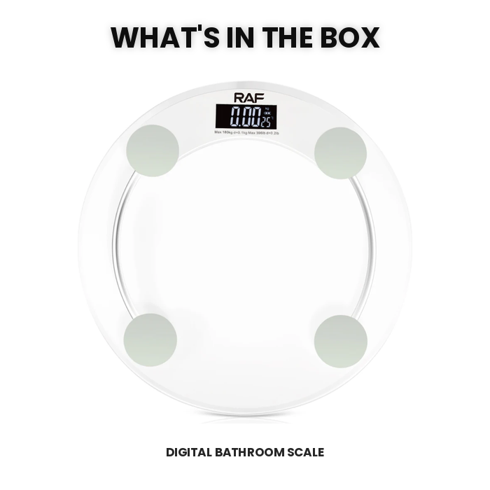 RAF Glass Bathroom Scale