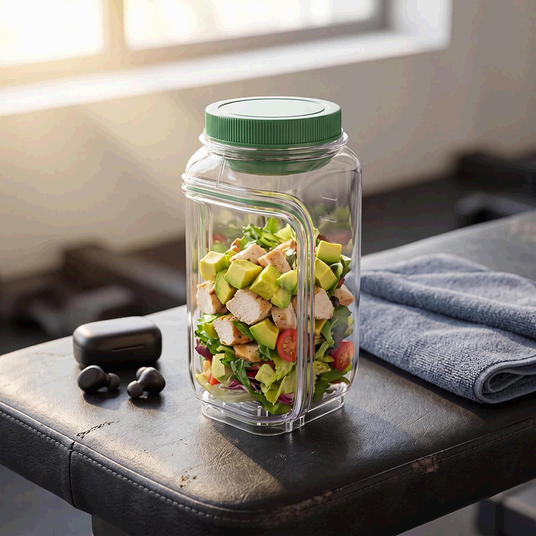 Side-Opening Salad Jar