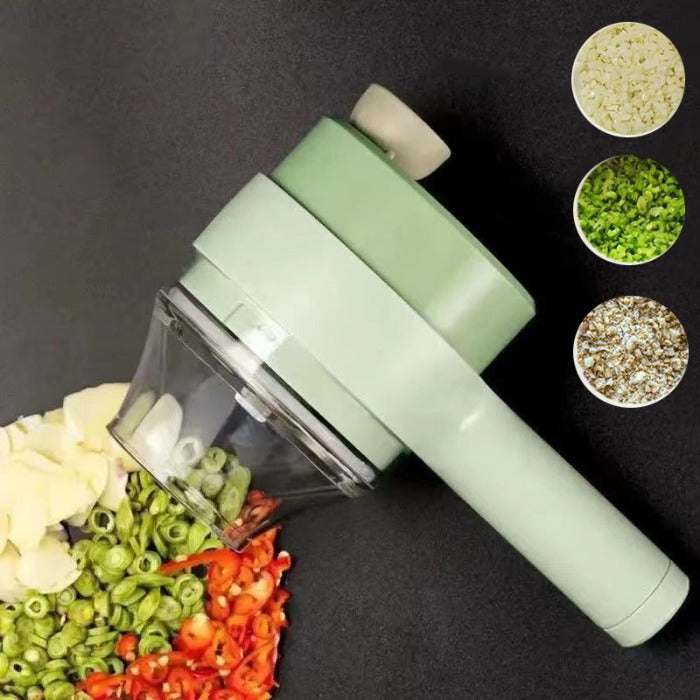 Handheld Electric Vegetable Cutter | 4-in-1
