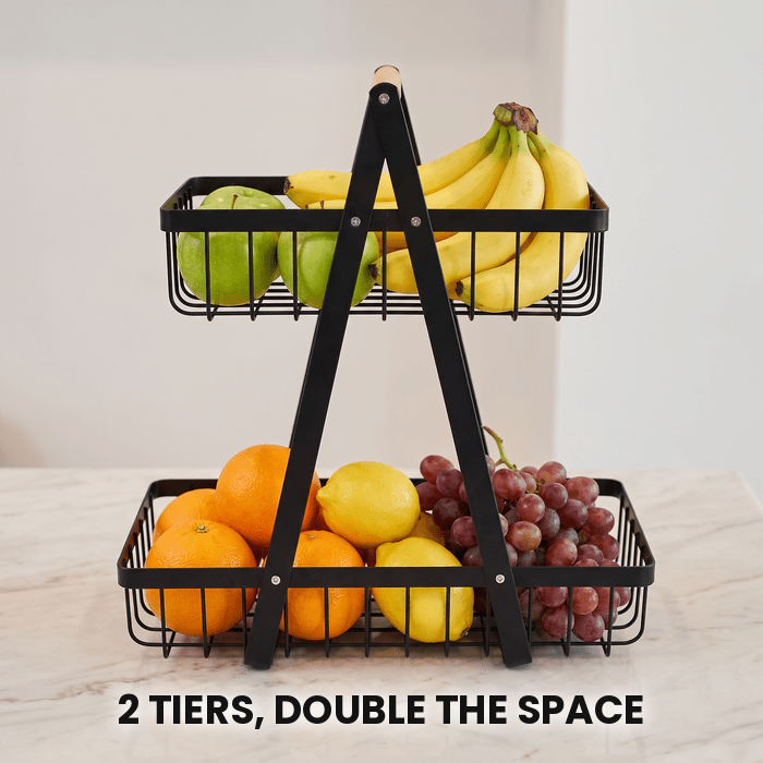2-Tier Metal Fruit Basket