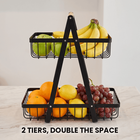 2-Tier Metal Fruit Basket