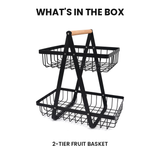 2-Tier Metal Fruit Basket