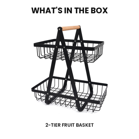 2-Tier Metal Fruit Basket
