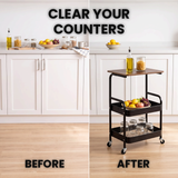 3-Tier Rolling Cart