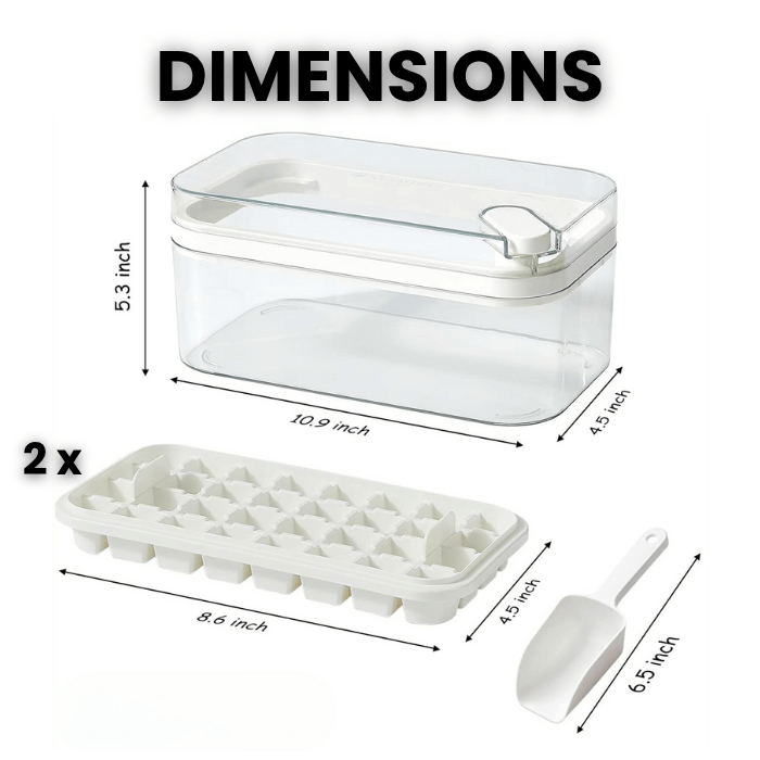 Smart Ice Cube Maker | 64 Cubes + Scoop