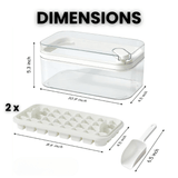 Smart Ice Cube Maker | 64 Cubes + Scoop