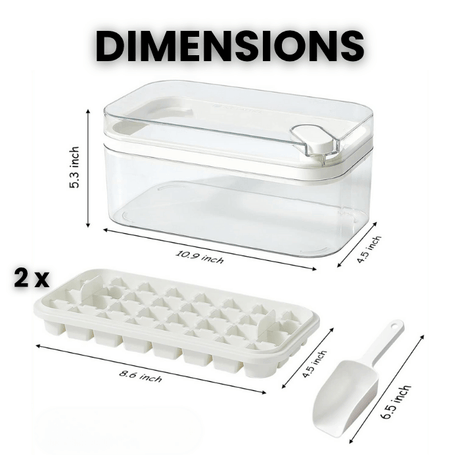 Smart Ice Cube Maker | 64 Cubes + Scoop