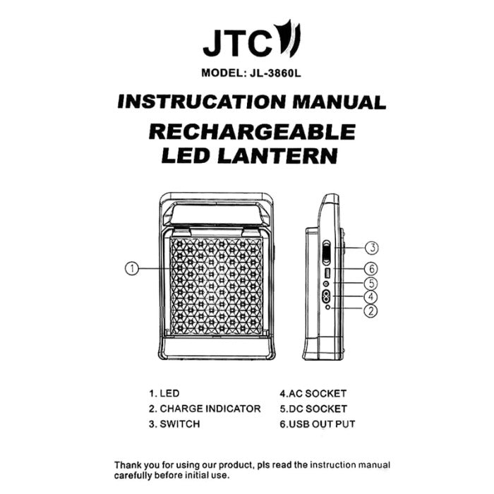 JTC Rechargeable LED Lantern