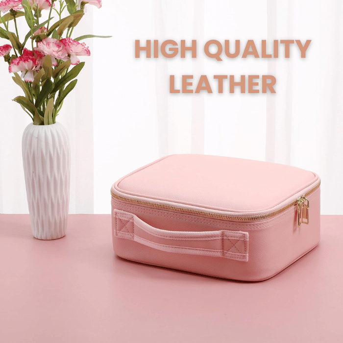 Make Up Bag Organizer | Portable with LED Mirror