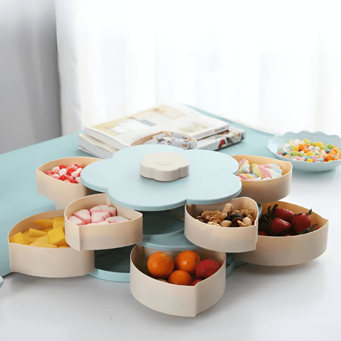 Flower Snack Box | Rotating & Double Layered