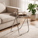 Acrylic Folding Side Table in black