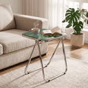 Acrylic Folding Side Table in blue