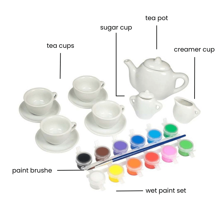 Tea Set Painting  | Tiny Ceramics