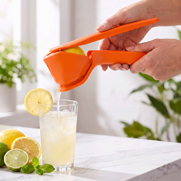 Fold-Flat Lemon Squeezer in orange