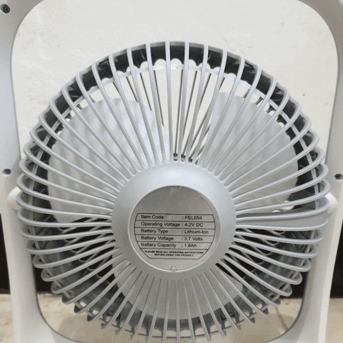 Lithium Battery Rechargeable 360° Fan