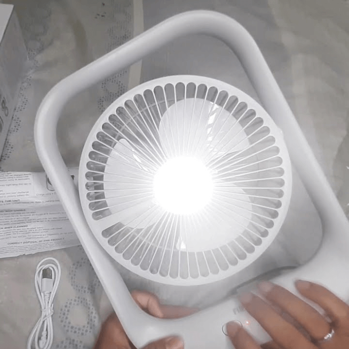 Lithium Battery Rechargeable 360° Fan