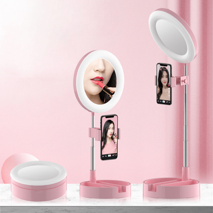 Makeup Mirror Phone Stand