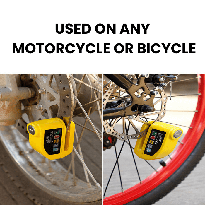 Safety-Alarm Motorcycle Wheel Lock