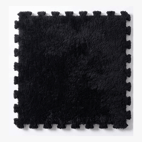 Plush Foam Floor Tiles in black