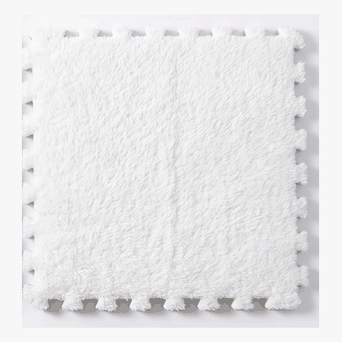 Plush Foam Floor Tiles in white