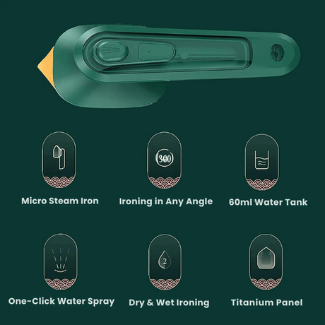Portable Electric Iron Steamer | Wrinkles-Free