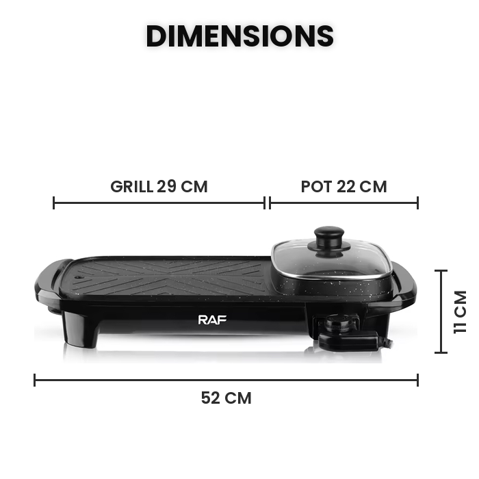 RAF 2-in-1 Electric Grill