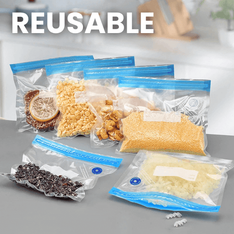 15 Reusable Vacuum Bags Set + Vacuum Pump