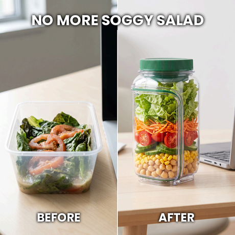 Side-Opening Salad Jar