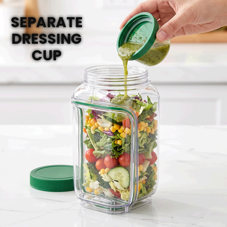 Side-Opening Salad Jar