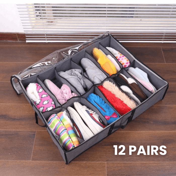 Under-Bed Shoe Storage | Mess-Free & Dust-Proof