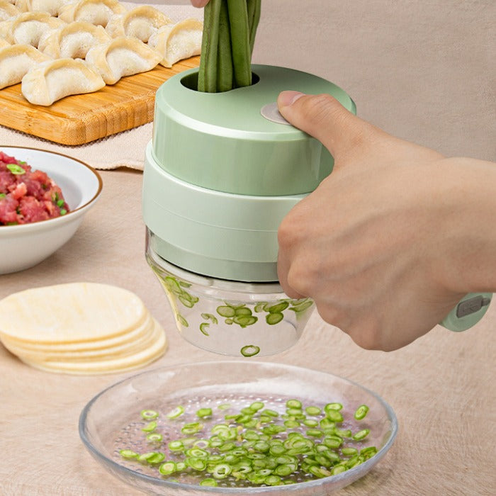 Handheld Electric Vegetable Cutter | 4-in-1