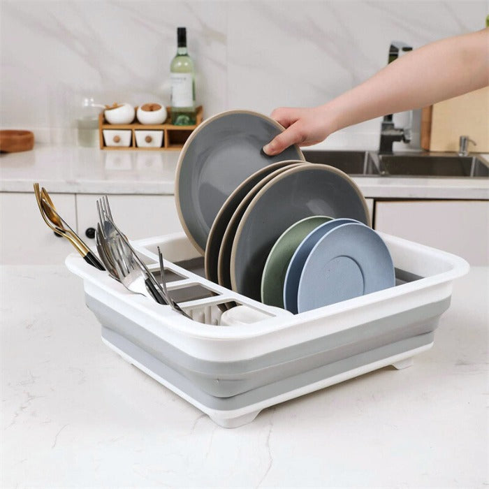 Dish Rack & Drainer Foldable | 2-in-1