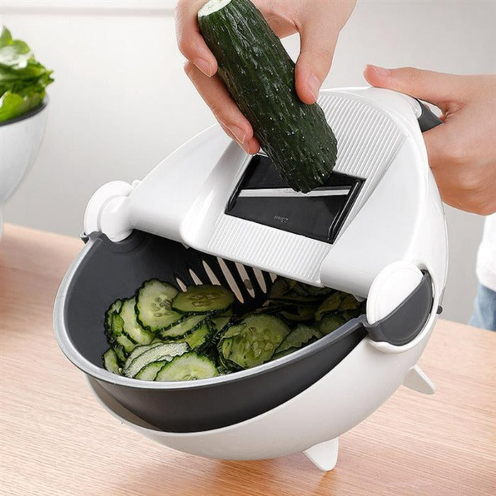 Smart Vegetable Slicer & Strainer Bowl | 9-in-1